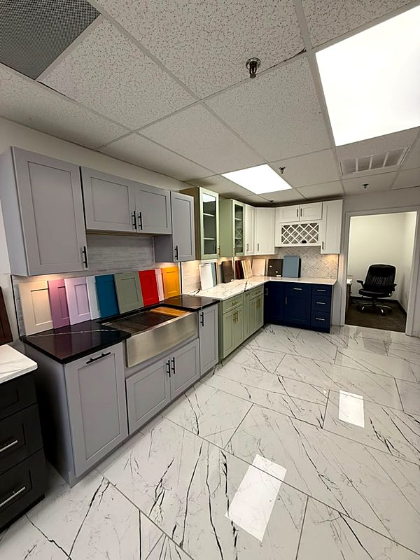 Inside the Cabinet Bazaar kitchen showroom on Bandera Road, San Antonio